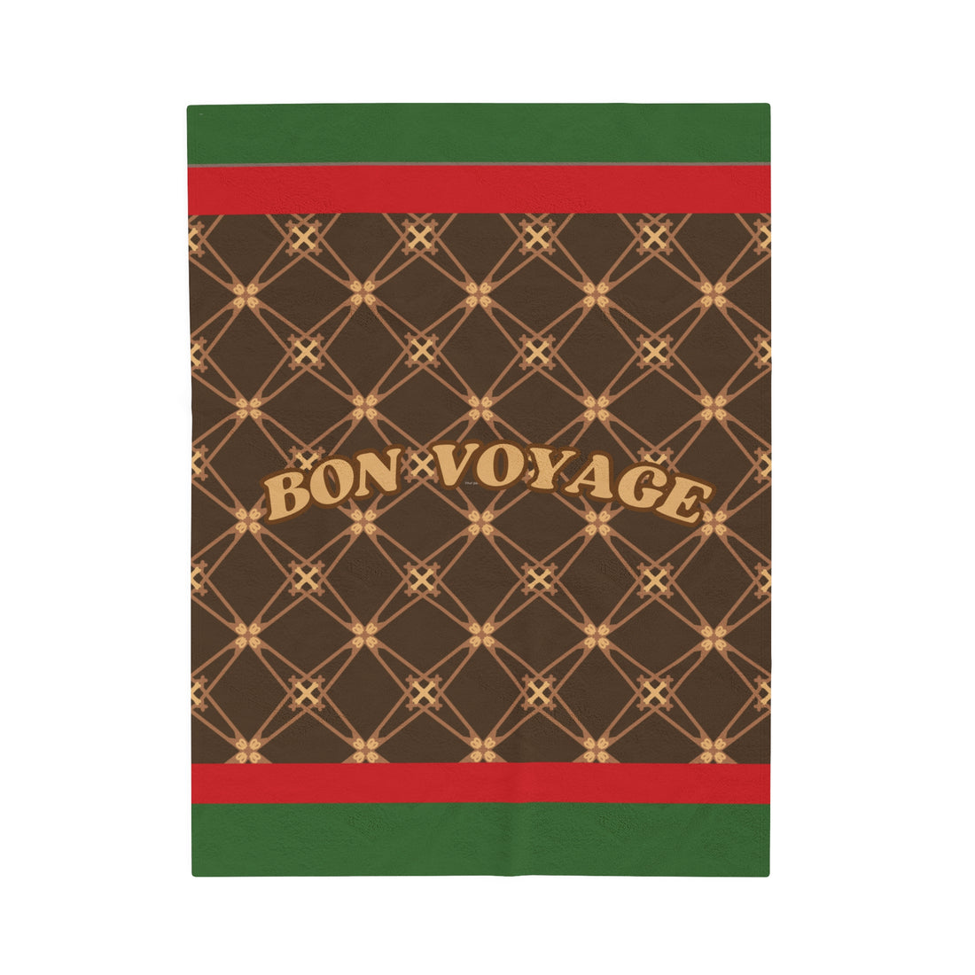 Gucci Inspired "Bon Voyage" Velveteen Plush Blanket