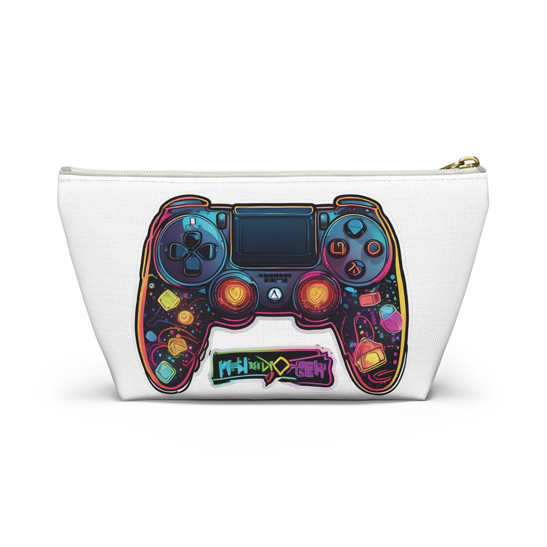 "Neon Controller" Gamer Accessory Pouch w T-bottom